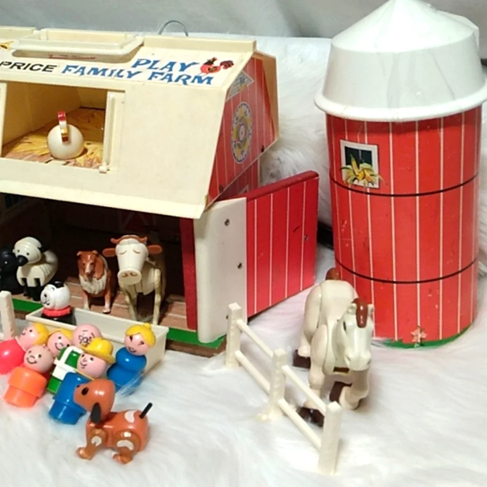 Fisher Price Family Farm Play Bundle 69' 79' Vintage Everything Included